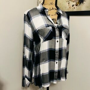 NWT blue and black light flannel